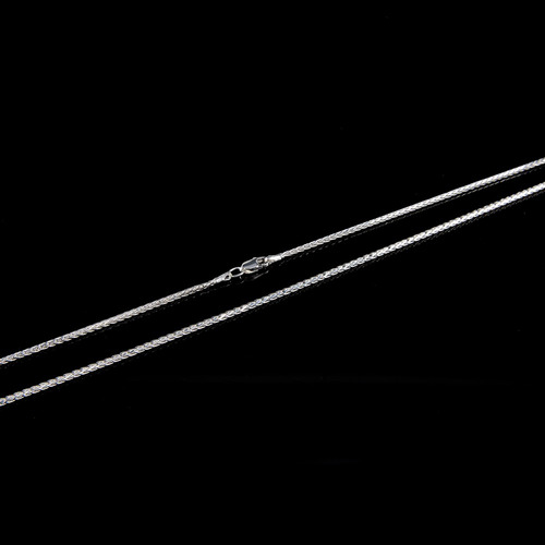 Cadena Mujer Espiga 1mm-50cm Plataley.925 Duodeluxejoyas®