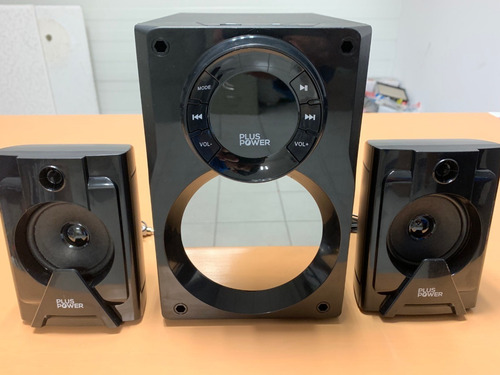 Minicomponente Plus Power Pp-mcomp25 Negro Con Bluetooth Luz