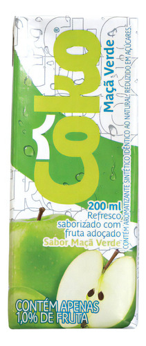 Água De Coco Coko - Maça Verde 200ml - 27 Unidades