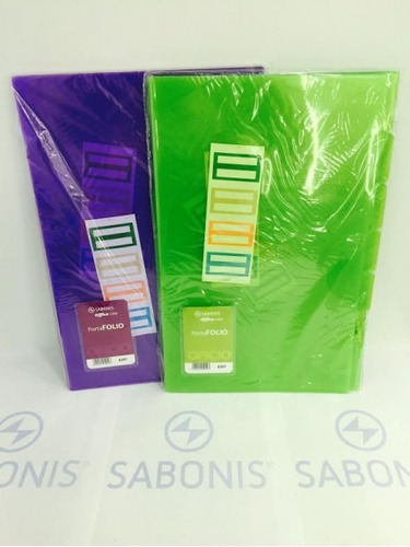 Imagen 2 de 2 de Carpeta L Of Con Divisiones X 6 Sabonis