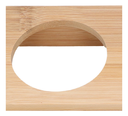 Soporte Doble Para Cuencos Para Gatos, De Bambú, De Acero In