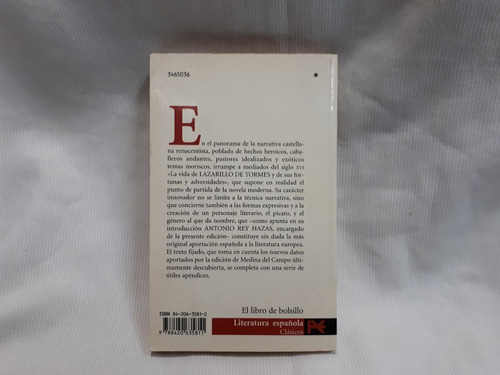 Imagen 3 de 6 de El Lazarillo De Tormes Edicion De Antonio Rey Hazas Alianza