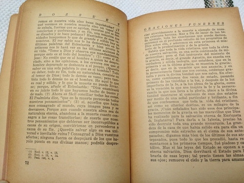 Oraciones Fúnebres Bossuet Biblioteca De Ideas Tor (Usado)
