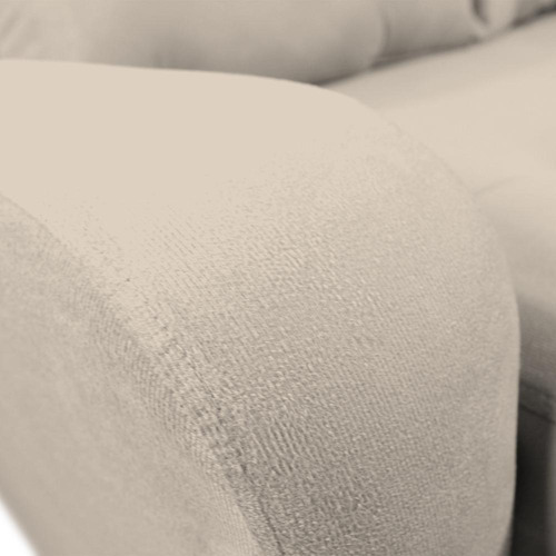 Sofá-cama 138cm 2 Lugares Tecido Suede Multimóveis Cr45259 Cor Bege