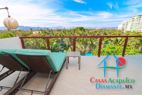 Cad La Isla Emerald C5. Terraza Con Vista A Los Jardines Y Albercas