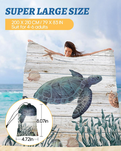 Manta De Playa Impermeable Para Picnic 2x2 Metros