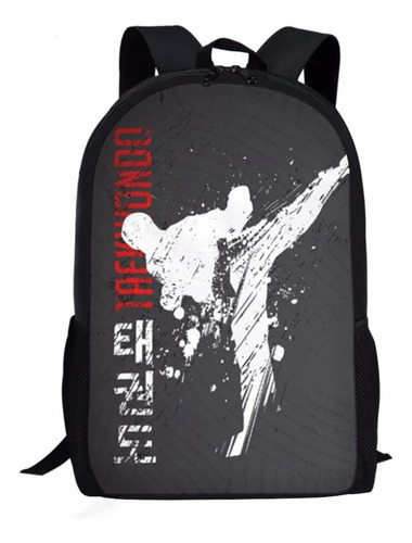 Fuibeng Cool Taekwondo Mochila Con Estampado Para Adolescent