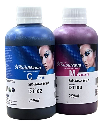 Tinta Sublimatica Inktec Dti 250ml Cyan + 250ml Magenta Tinta Cyan Magenta