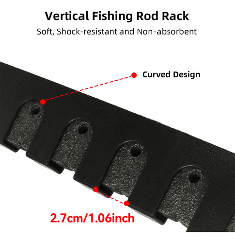 . Estante De Pared Vertical De 6 Cañas For Garaje Y Pesca En