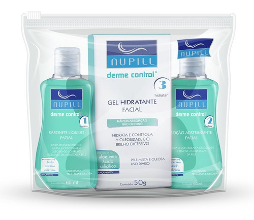 Kit Travel Nupill Derme Control Sabonete + Loção + Gel Full