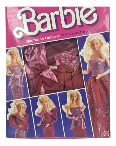 Barbie Cartela Spectacular Fashion Mix Match 1985 Antiga 80 
