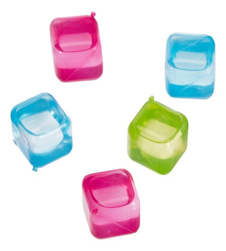 Cubitos De Hielo, Plástico, Colores Surtidos, 16,3 X 2,8 X