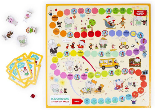 Jogo De Tabuleiro Infantil Gildo E Os Amigos O Jogo Do Ano