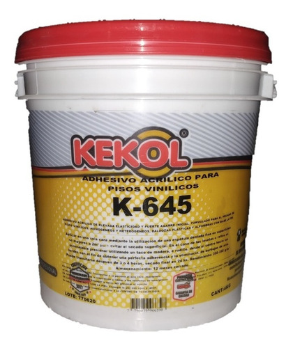 Adhesivo Para Pisos Vinilicos Y Alfombras 4 Kg Kekol K-645