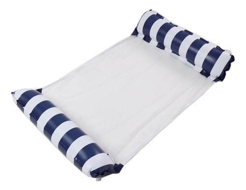 Hamaca Flotante Inflable Para Piscina Para Rayas Azul Oscuro