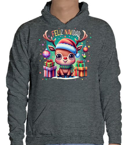 Sudadera J Navidad - Reno Con Regalos - Esferas - Navidad