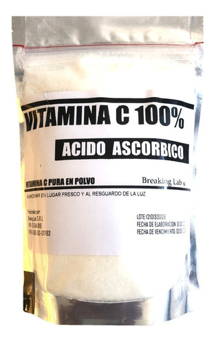 Acido Ascorbico Puro En Polvo 100% Vitamina C 250 Gramos