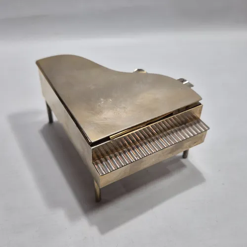 Antigua Caja Musical Piano Bronce Funciona Cenicer Mag 66059 (Usado)