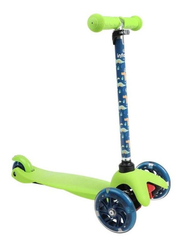 Scooter Infantil Plegable Monopatin 3 Ruedas Led Niño Verde