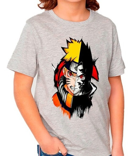 Polera Estampada 100% Algodón Niño Naruto Exclusivo Numero1