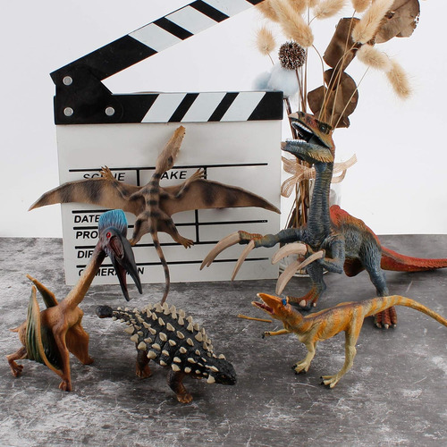 5 Pcs Dinosaur Modelo De Acción Figuras Simulación Realista