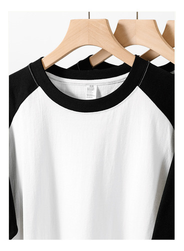 Camiseta De Algodón Con Mangas Raglán En Bloques De Color, C