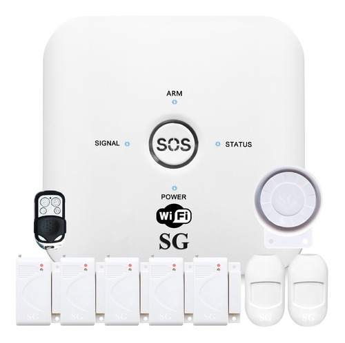 Alarma Wifi Gsm Tel App 7 Inalambrica Seguridad Casa Vecinal