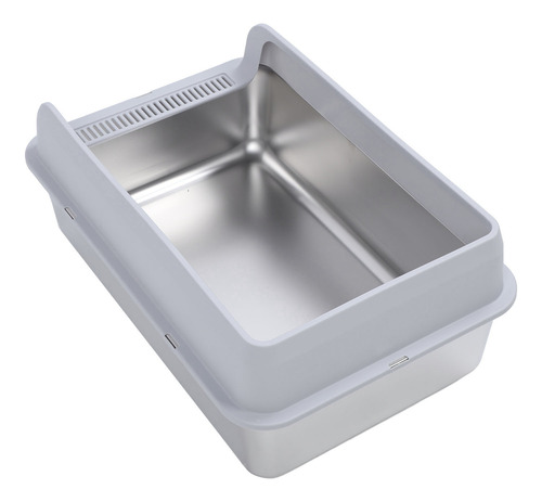 Sartén Para Gatos Con Lados Altos, De Acero Inoxidable, Resi