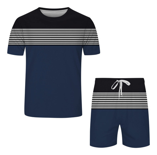 Conjunto Deportivo Verano Para Hombre Camiseta Pantalon 2