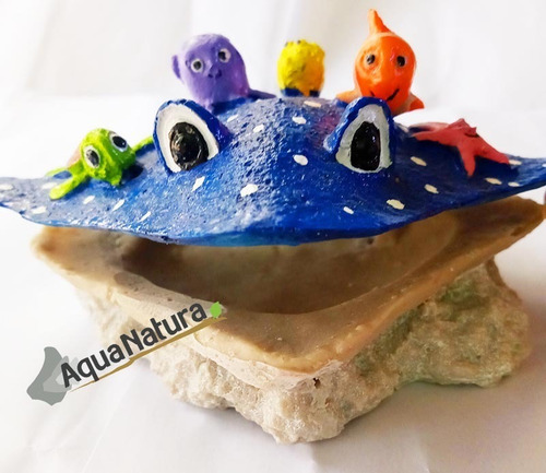 Buscando A Nemo - Adorno Con Movimiento Maestro Raya Resina
