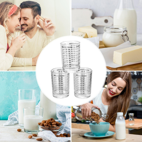 Tazas Medidoras De Vidrio, 3 Unidades, Tazas Medidoras Gradu