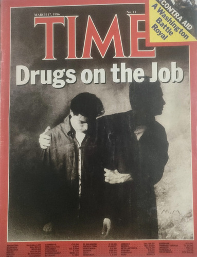 Time En Ingles 17/3/1986 Drogas En El Trabajo,reagan Nicarag