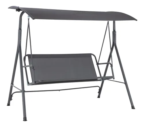 comprar Banca Columpio De Patio Para Exterior Summer Con Toldo 3 Asientos Estructura Textilene y Acero Hamaca Mecedora Jardín Terraza Balcón KingsHouse