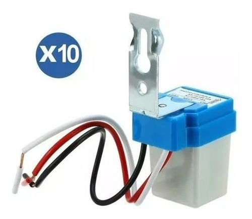 Imagen 1 de 5 de Pack 10 Fotocelda Sensor Encendido Luminarias De 220vac, 10a
