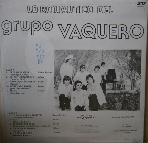 Lp Nuevo De Grupo Vaquero Disco De Vinil
