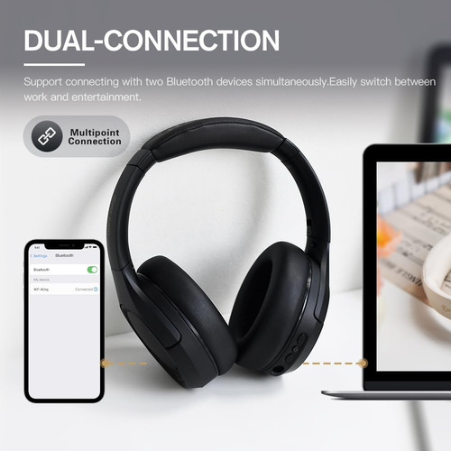 Audífonos Inalámbricos Ikf , Bluetooth 5.3, Anc, Color Negro