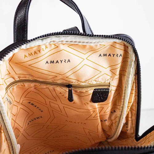 Mochila Para Mujer Amayra 67c26681 Color Negro De Cuero