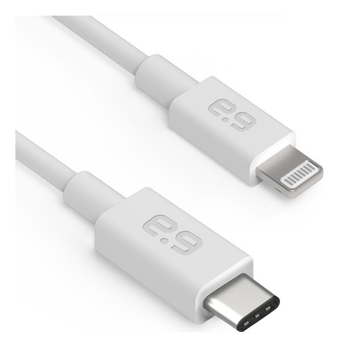 Cable Pure Gear Usb-c A Lightning Para iPhone/iPad/iPod (1m) Color Blanco