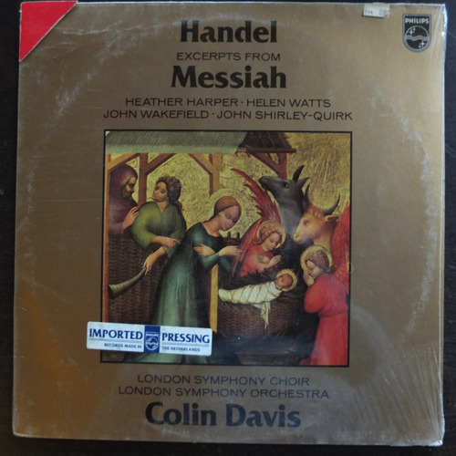Vinilo Handel Messiah Excerpts From