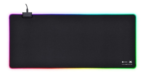 Mouse Pad gamer Vinik VX Gaming RGB de tecido 300mm x 700mm x 3mm preto