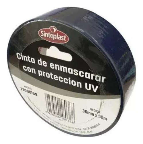 Cinta Enmascarar Sinteplast Rollo C/uv 50m 36 Mm