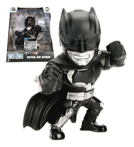Batman Figura Metals 11 Cm Diecast Tactico Blanco Y Negro
