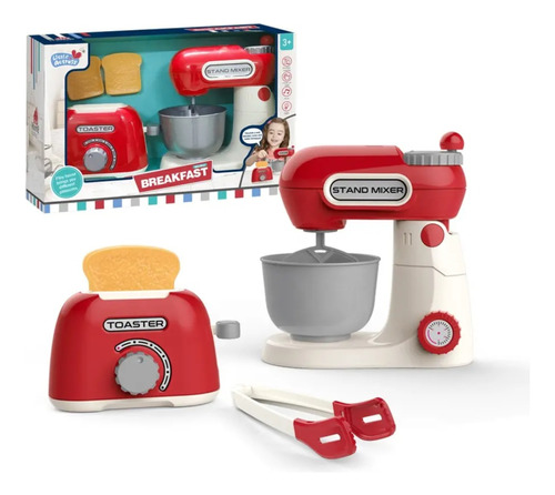 Set Cocina Batidora Y Tostadora Para Niños Juguete 