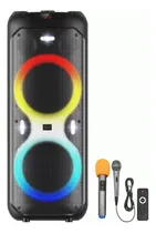 Comprar Bocina Bluetooth Portátil Subwoofer 40w Audio Karaoke Radio Bafles Recargable Bocina con microfonoled Para Pantalla Party Box Sonido Led Negro