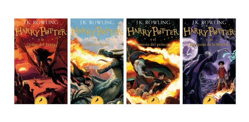 Pack Libros 4 Al 7 Harry Potter - J K Rowling - Bolsillo 