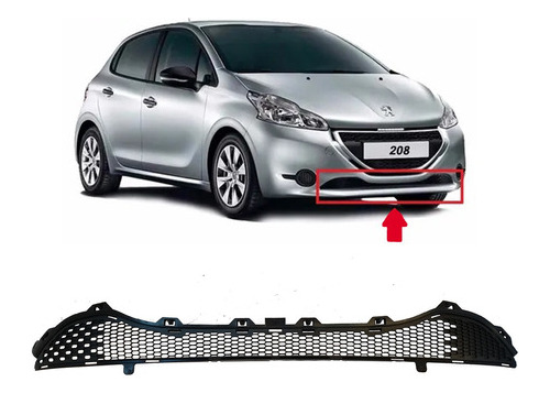 Grade Dianteira Inferior Peugeot 208 2012 2013 2014 Peugeot