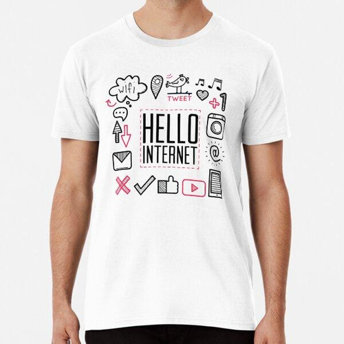 Remera Hola Internet Computer Geek Nerd Social Media Meme Al