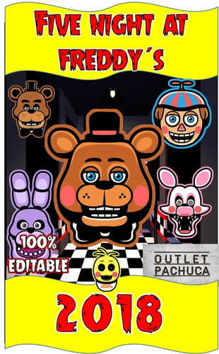 Kit Imprimible Candy Bar Five Night At Freddy´s Con Regalo!!