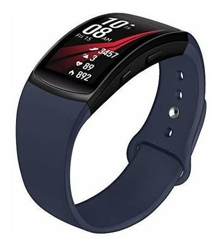 Malla Para Smartwatch Gear Fit2 Fit2 Pro Silicona Azul L