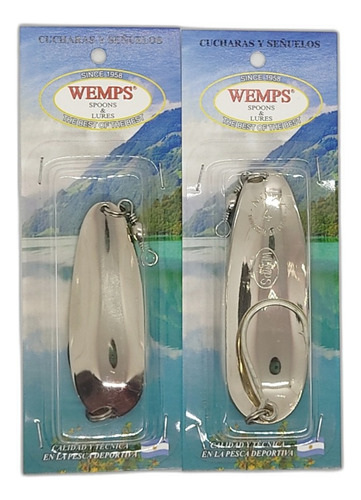 Cuchara Wemps Novy Cromada. Ideal Salmón. Tipo Abu, Mepps